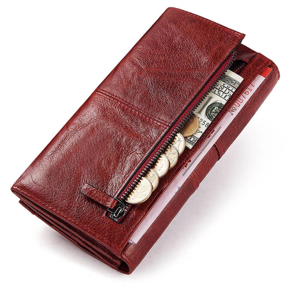 Long Wallet Women's Leather Multi-Card Holder Large Capacity Clutch Mobile Phone Clutch