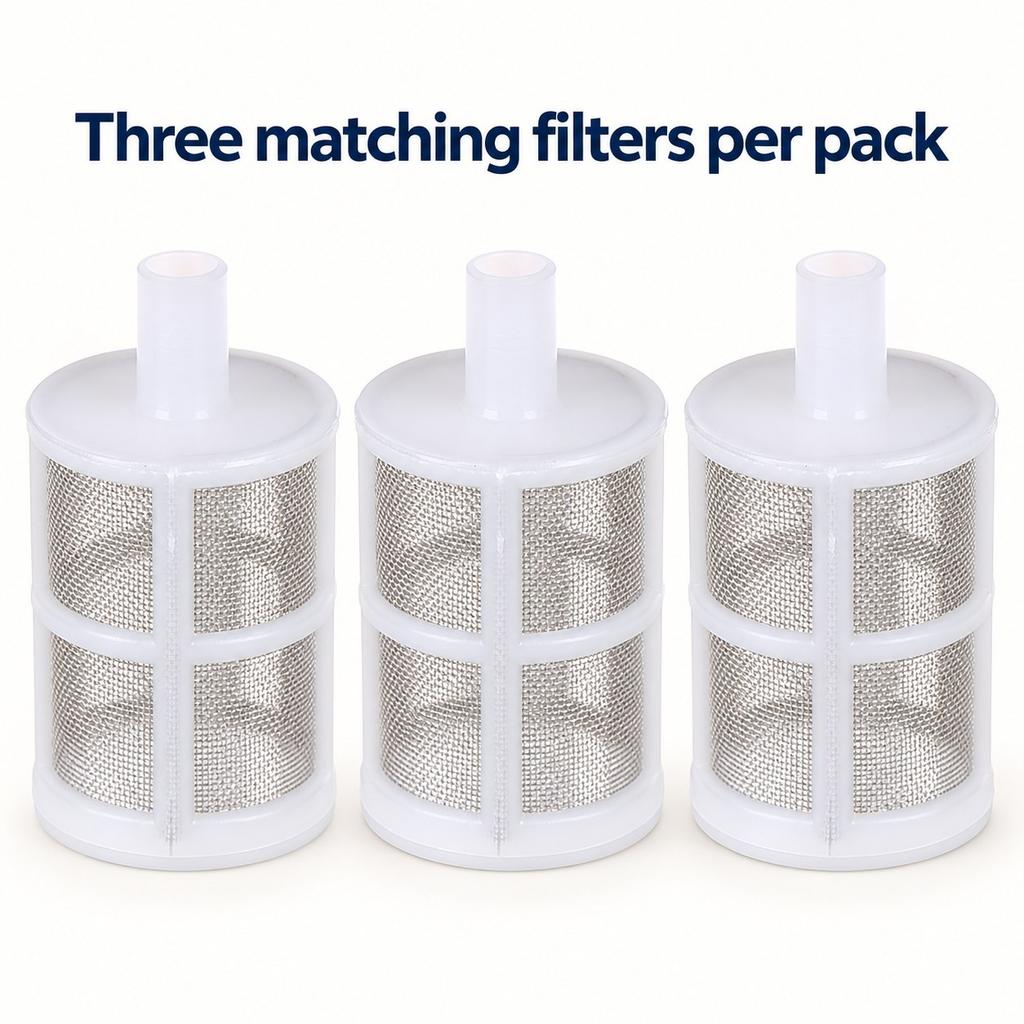 Mesh Pump Intake Strainer, 7mm or 10mm Connector, One or Three Pack