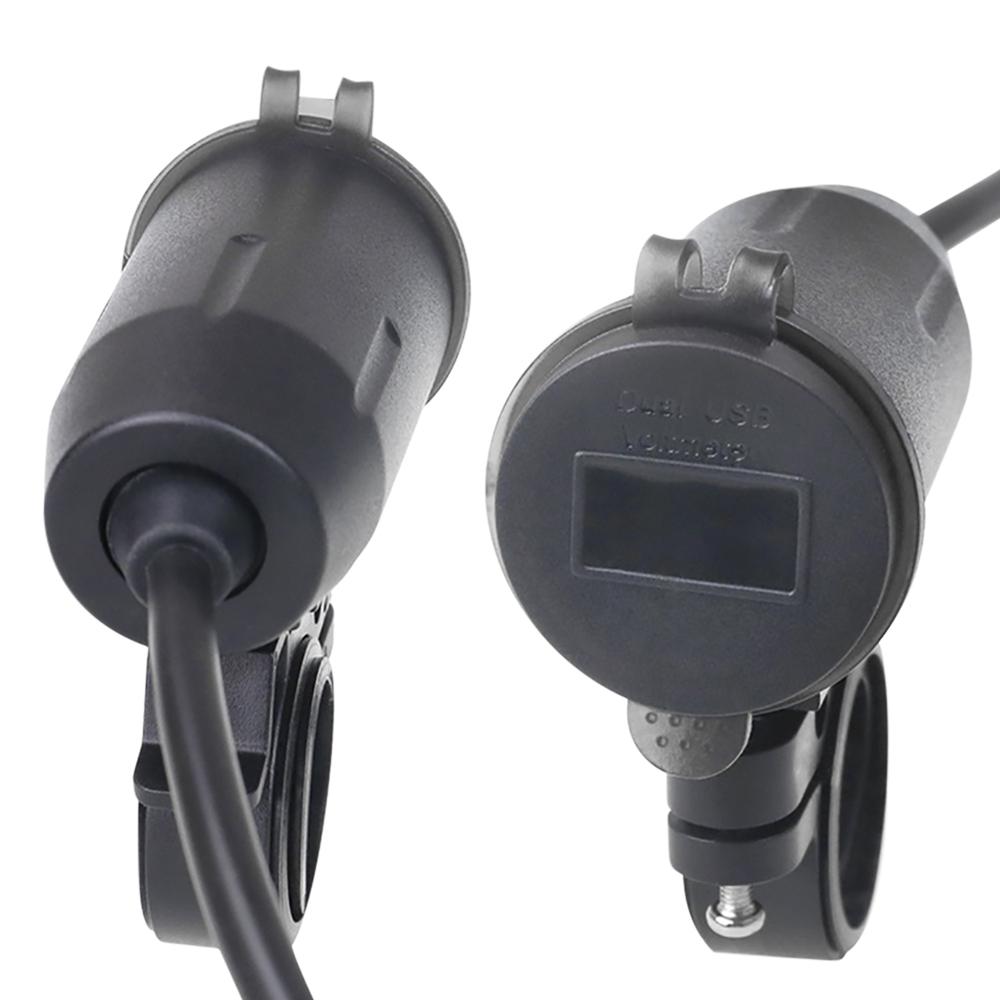 Зарядное устройство для мотоцикла Dual QC 3.0 USB зарядное устройство вольтметр модифицированное зеркало телефон зарядное устройство водонепроницаемый быстрый адаптер питания гнездо