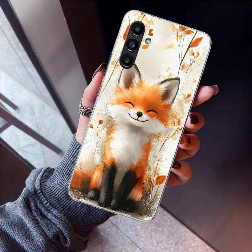 Animal Fox Phone Case For Samsung Galaxy A17 A16 A15 A14 A13 A57 A56 A55 A54 A53 A37 A36 A35 A34 A33 A26 A25 A24 A23 Galaxy A17