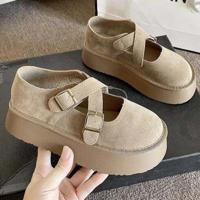 Модная женская обувь на платформе, женская обувь, повседневные кроссовки, мокасины с круглым носком, туфли Мэри Джейн с закрытым носком, универсальные сабо, платье, новое