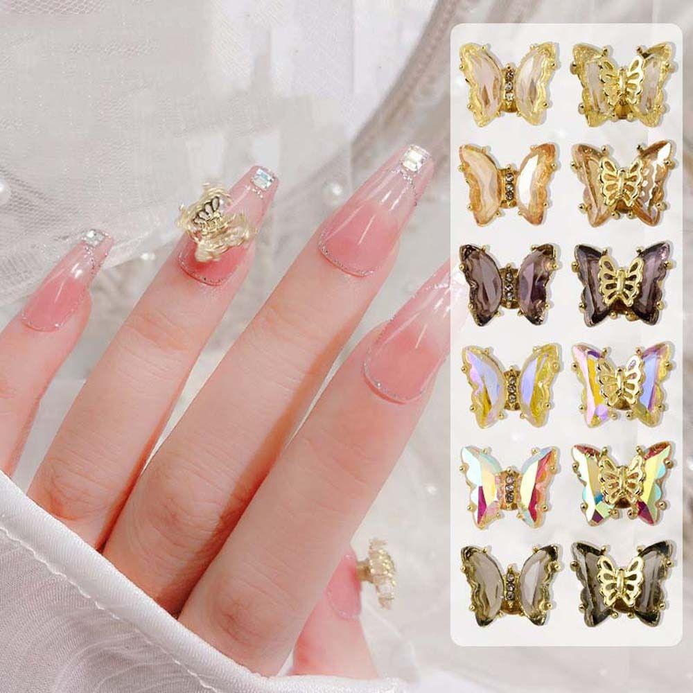 Accessories Butterfly Nail Art Rhinestones Nail Jewelry Nail Art Decorations Rotating Nail Drills