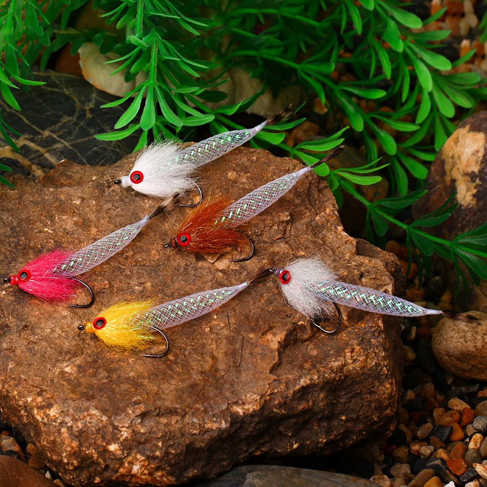 5 шт./кор. быстро тонущий Mylor Flash Tube Streamer Fly легкий большой объем 5 цветов в наличии форель окунь щука рыболовная приманка приманка