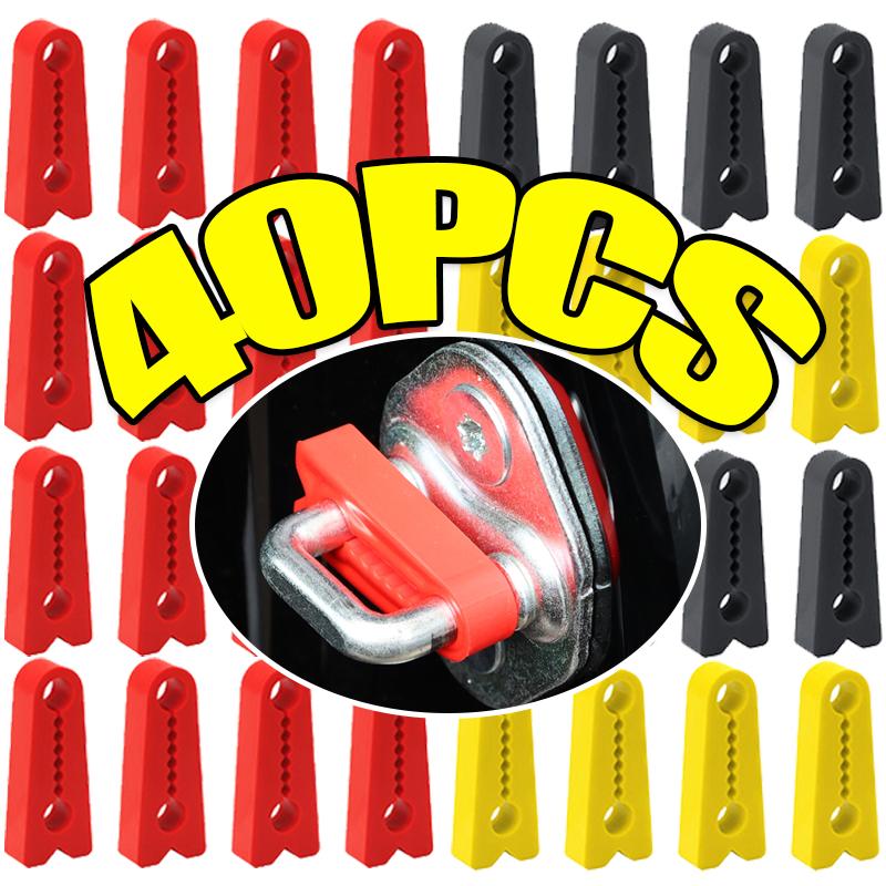 4-40pcs Silicone Car Door Closing Shock Absorber Buffer Pad Damper Anti Noise Sound Insulation Protector Gasket Interior Parts Interior Mirrors 6