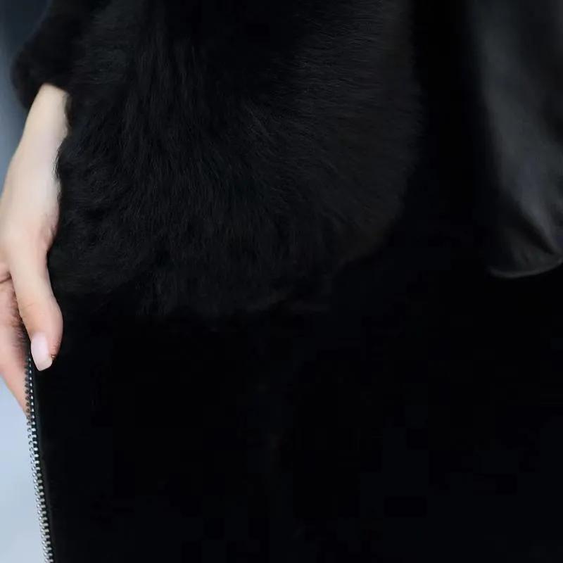 Женская зимняя утолщенная теплая куртка средней длины с воротником-стойкой