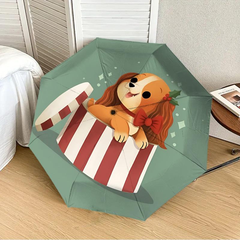 1pc Puppy Present Automatic Open/Close Umbrella, Formal Events - Ideal Gift for Family or Friends, Outdoor Accessory yy251211204