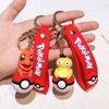 Charming 2024 Pikachu Pok Ball Keychain Adorable Silicone Key Accessory