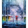 5D DIY Diamond Painting "Lovers Walking In Rain" Embroidery Cross Stitch Rhinestone Mosaic Painting