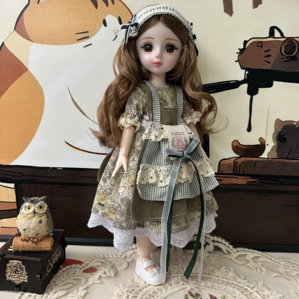 Привлекательные глаза 30 см Bjd кукла с одеждой длинные волосы принцесса макияж шарнирная кукла девочка подарок