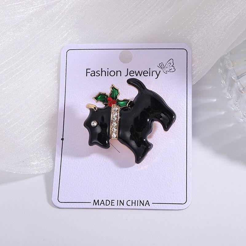 Blucome Простая модная рождественская брошь для собаки, сплав, капающее масло, булавка для ошейника с темпераментом животного