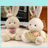 Cute Plaid Dress Cartoon Rabbit Plush Toy For Children