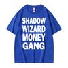 Joeyy Shadow Wizard Money Gang Футболки с принтом букв Смешная футболка с мемом Y2K Мужчины Женщины Харадзюку Хип-хоп Оверсайз Уличная футболка