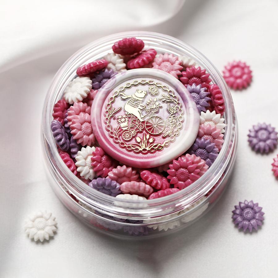 150 шт. Восковые гранулы смешанных цветов для сургучной печати в бутылке, восковые гранулы с подсолнухом для свадебных приглашений, штамп для сургучной печати, рождественская упаковка подарков