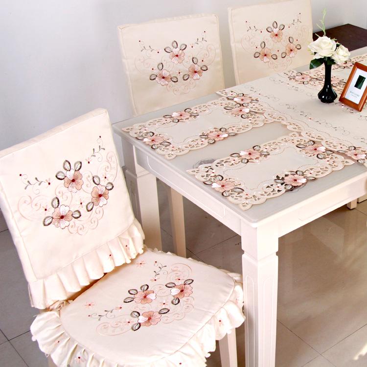 Скатерть из моющейся ткани в деревенском стиле с вышивкой и круглый чехол для кондиционера