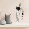 1pc Modern Minimalist Nude Woman Metal Wall Decoration - Ideal for Bathroom. An Elegant Wall Art for Room and Vintage Decor.