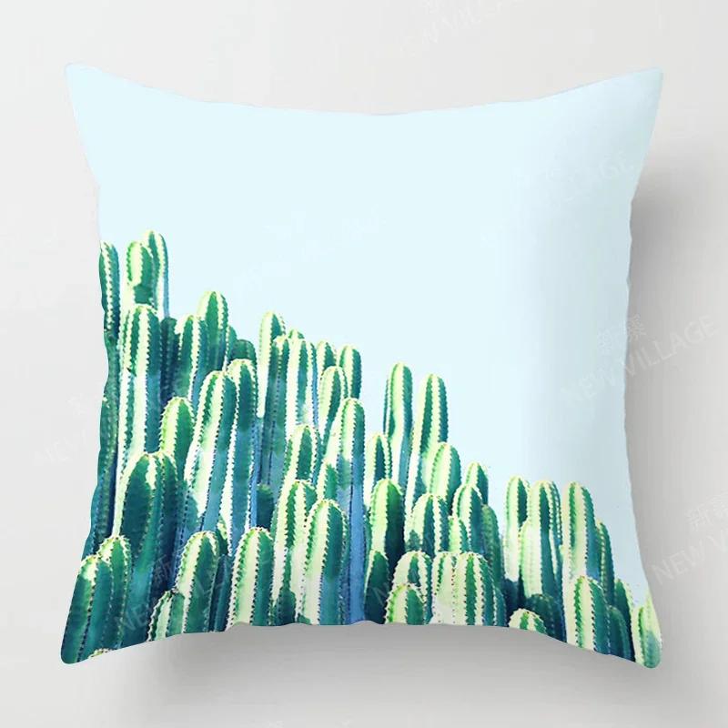 Creative Plant Leaf Patterns Throw Pillow Cover With Short Plush Print Living Room Sofa Decoration Cushion Cover Pillow Covers