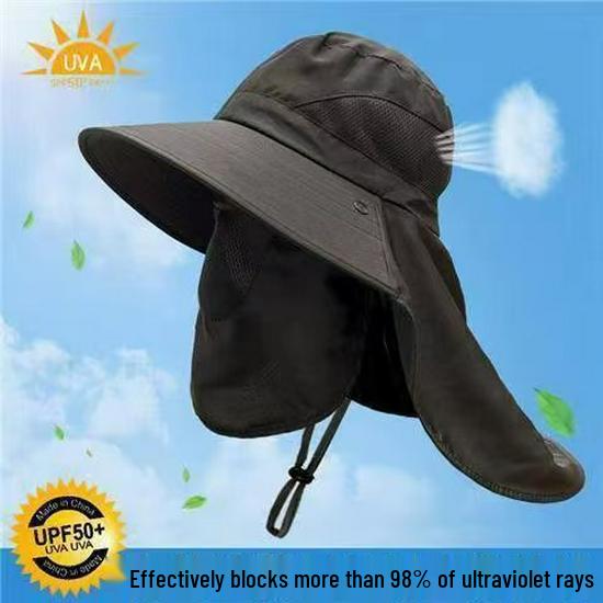 Unisex Anti-UV Breathable Sunshade Fishing Hat with Face Cover