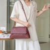 Handwoven Crossbody Bag Women Soft Genuine Leather Shoulder Tote With Magnetic Multi-Pocket Interior