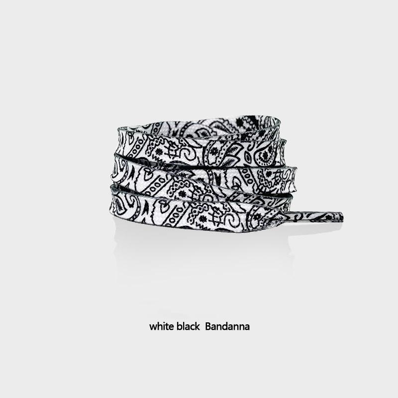 Gilding Flat Shoe Laces Cashew Flower Shoelaces for Sneakers Hand-painted Sports Casual Basketball Tennis Shoelace Shoestrings