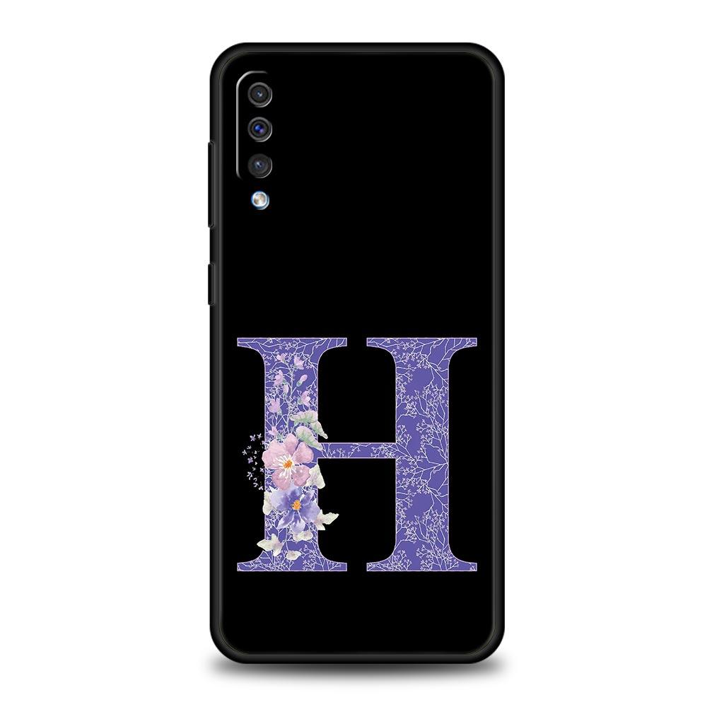 Чехол для телефона с фиолетовым цветком для Samsung Galaxy A56 A36 A26 A34 A17 A16 A06 A14 A12 A54 A72 A24 A22 A70 A52 A50 A40 A32