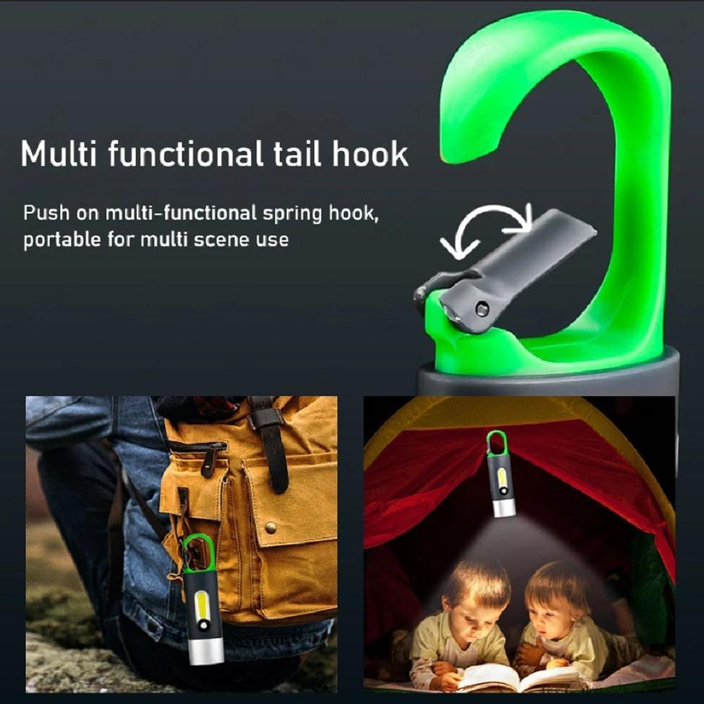 Портативные мини-мощные фонарики, USB перезаряжаемый брелок, рабочий свет, уличный светодиодный фонарик для кемпинга, водонепроницаемый фонарик