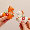 Cute Zodiac Horse Ornaments Tang Fat Horse Figurine Prosperity Wealth Symbol Horse Mascot Resin Desktop Home Decoration  Year