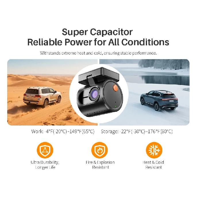 Dash cam KAWA MINI 3 Gen2 KAWA Car DVR AUTO Camera Video Recorder,2K WiFi&APP/Voice Control,Night Vision Upgrade Dashcam
