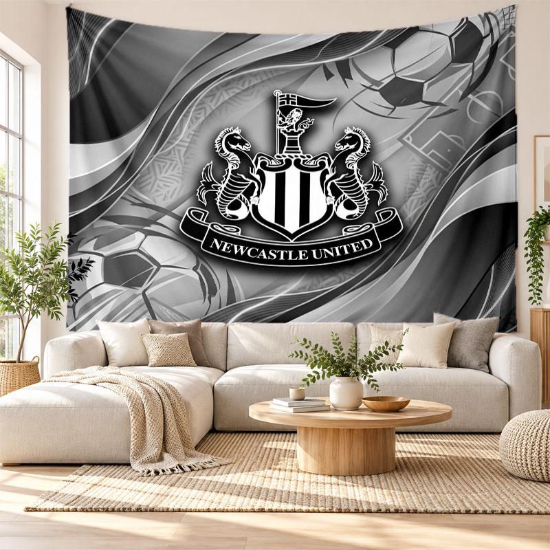 Newcastle United Football Wall Tapestry, Soft Fabric Wall Hanging, Decorative Backdrop For Bedroom Home Wall Art