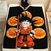Фланелевое одеяло с принтом персонажей Dragon Ball, Высококачественное, Удобное для всех сезонов, Декор для дома, Тепло и уют, Идеально для рождественских подарков