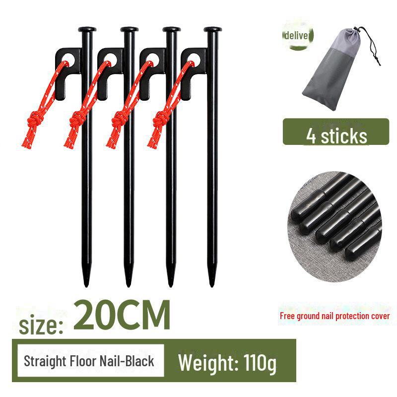 Outdoor Camping Windproof Steel Tent Peg Set