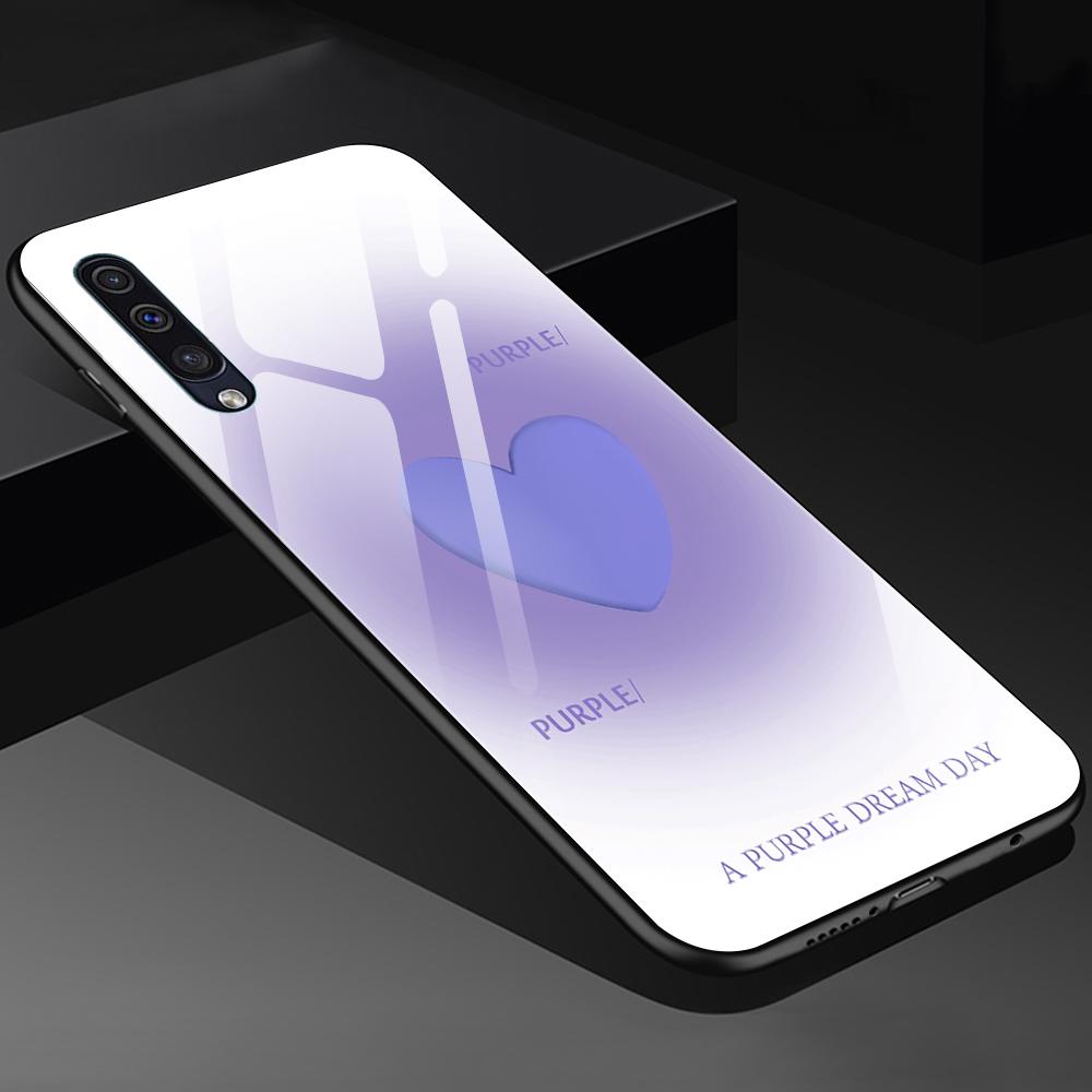 Роскошный чехол Capinha для Samsung Galaxy A53 A13 5g A03 A71 A72 A70 A73 A22 A21s A03 Core A42 A52 Love Heart, стеклянная крышка, чехол