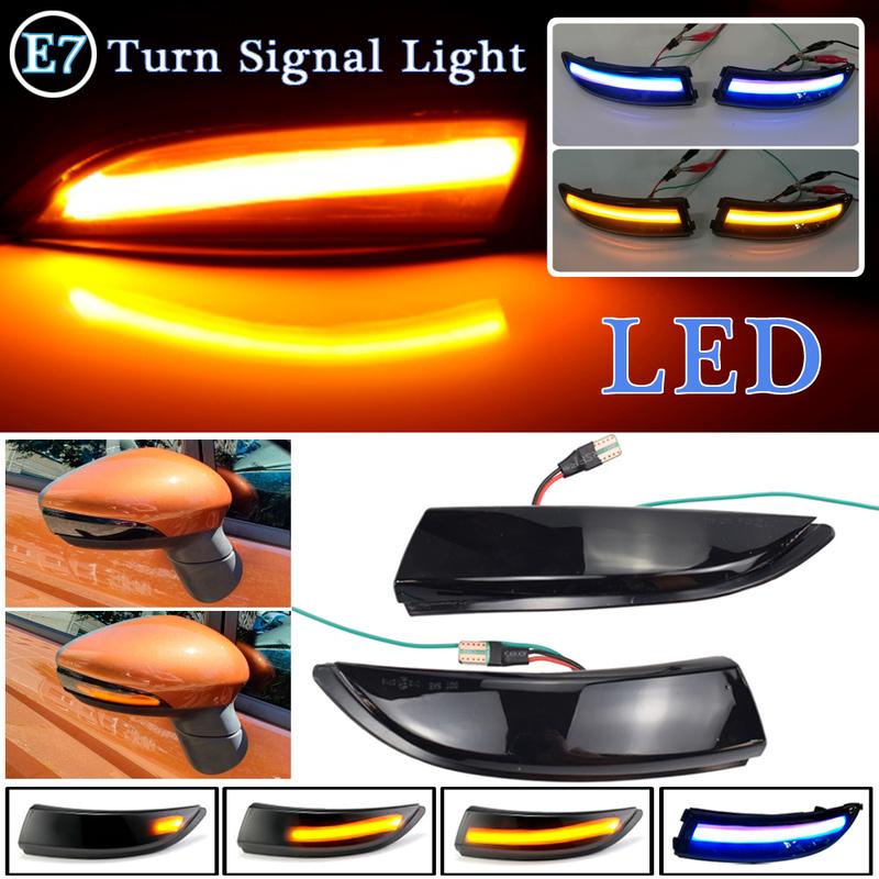 LED Dynamic Turn Signal Blinker Lights Side Mirror Indicator Flasher For Ford Fiesta MK7 B-Max 2008 2009-2017 ST Line MK8 2018