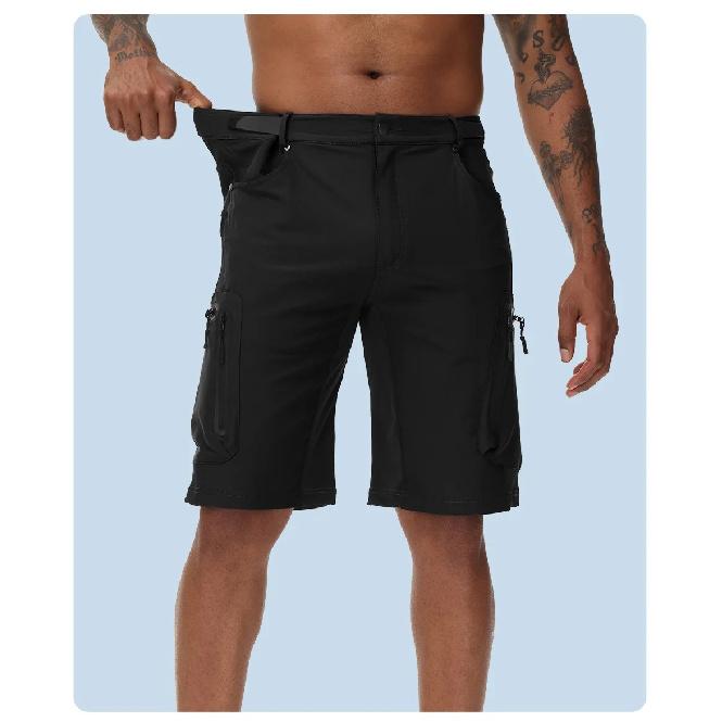Men's Cycling Shorts Mountain Bike Multifunctional Pants with Pockets Breathable Outdoor Hiking Sports Pants