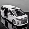 Новая 1/18 Toyota Alphard MPV Модель автомобиля из сплава Литая металлическая игрушка Коммерческие автомобили Модель автомобиля Звук и свет Симуляция Подарок для детей