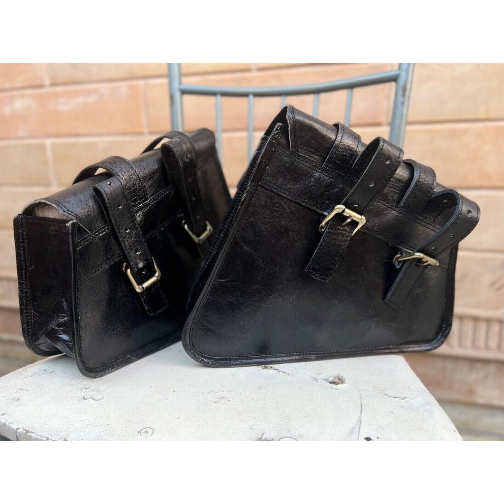 Комбинированная мотоциклетная седельная сумка Вощеная черная сумка 3 Седельная сумка Кожаная велосипедная сумка для багажа