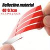 5pcs Reflective Strips Car Stickers Auto Front Hood Grille Mouldings Red Waterproof Car Decor Accessories Exterior Parts