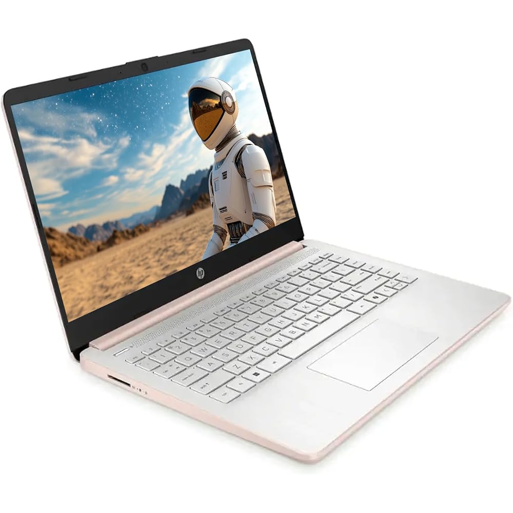 HP Laptop with Microsoft Office and 1TB Cloud Storage (1-Year Warranty) | 14-inch HD Computer | 4GB RAM | 128GB UFS & 128GB Portable SSD | Intel 4-Cor
