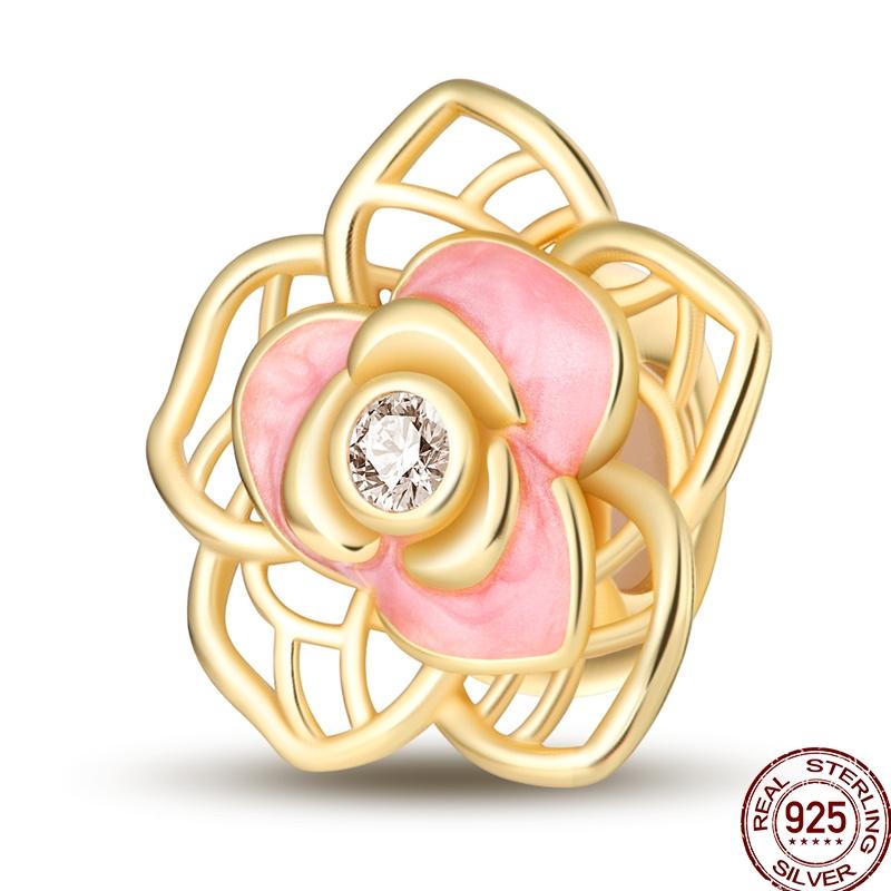 Оригинальные Медные Золотые Шармы Бусины Подсолнух Собаки Леопард Светлячок Подвески Подходят для Браслета Ювелирный Подарок Маркировка