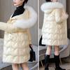 Женское зимнее хлопковое пальто с утолщенным мягким капюшоном из искусственного меха, гладкое, облегающее, с сохранением тепла, ветрозащитное, средней длины с капюшоном, с длинным рукавом, на молнии