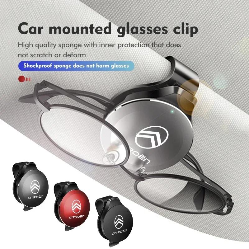 BYMF1 Metal Car Sunglasses Holder Sun Visor Glasses Stand Accessories For Citroen Jumper Celysee Cactus Picasso Aircross Saxo Grand