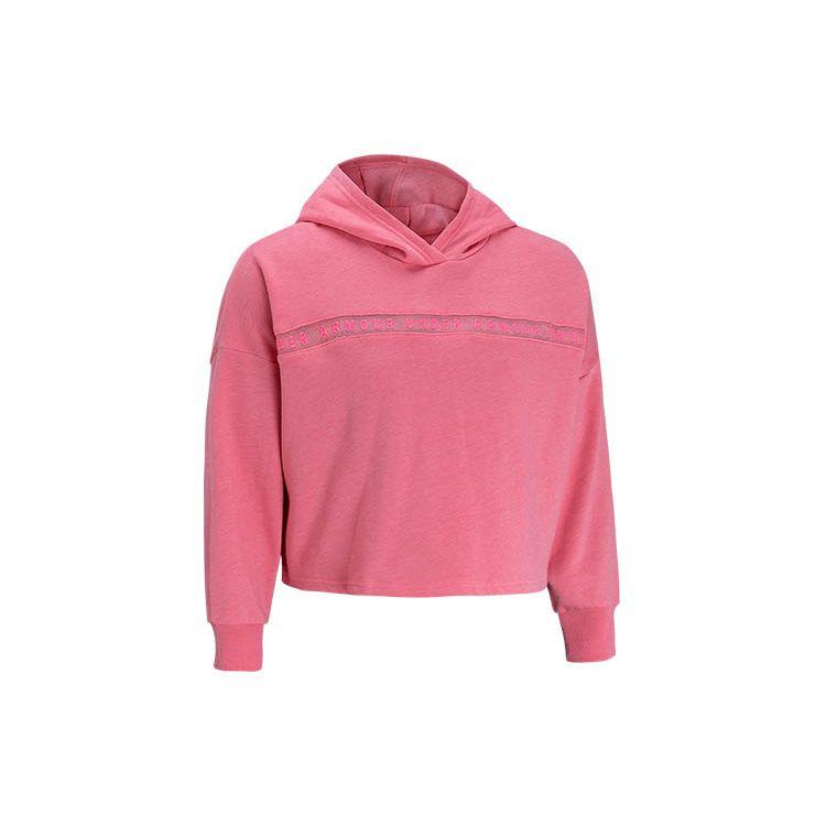 Under Armour Taped Fleece Hoodie Women Hoodies Lemon-Juice Pink 1328947-668