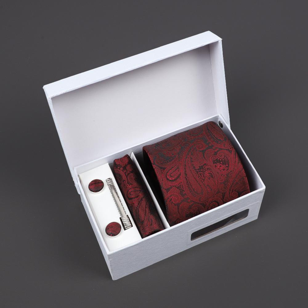 2025 Men'S Tie Premium Gift Box Jacquard Embroidered Tie Tie Logo Making