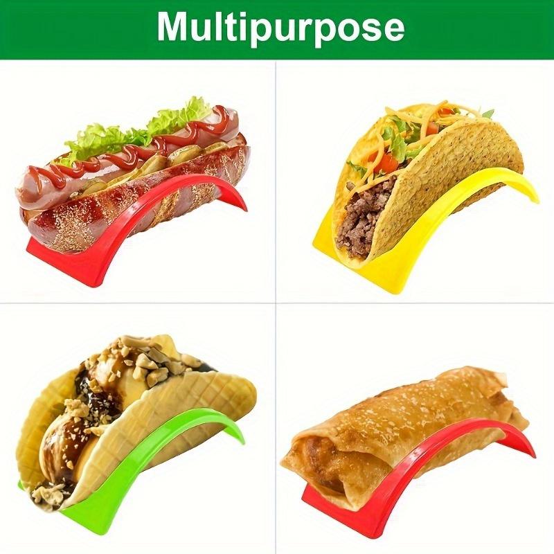 3/6/12pcs, Taco Holder, Reusable Taco Holder, Washable Colorful Taco Rack, Tortilla Holder, Pancake Rack,  Kitchen Stuff