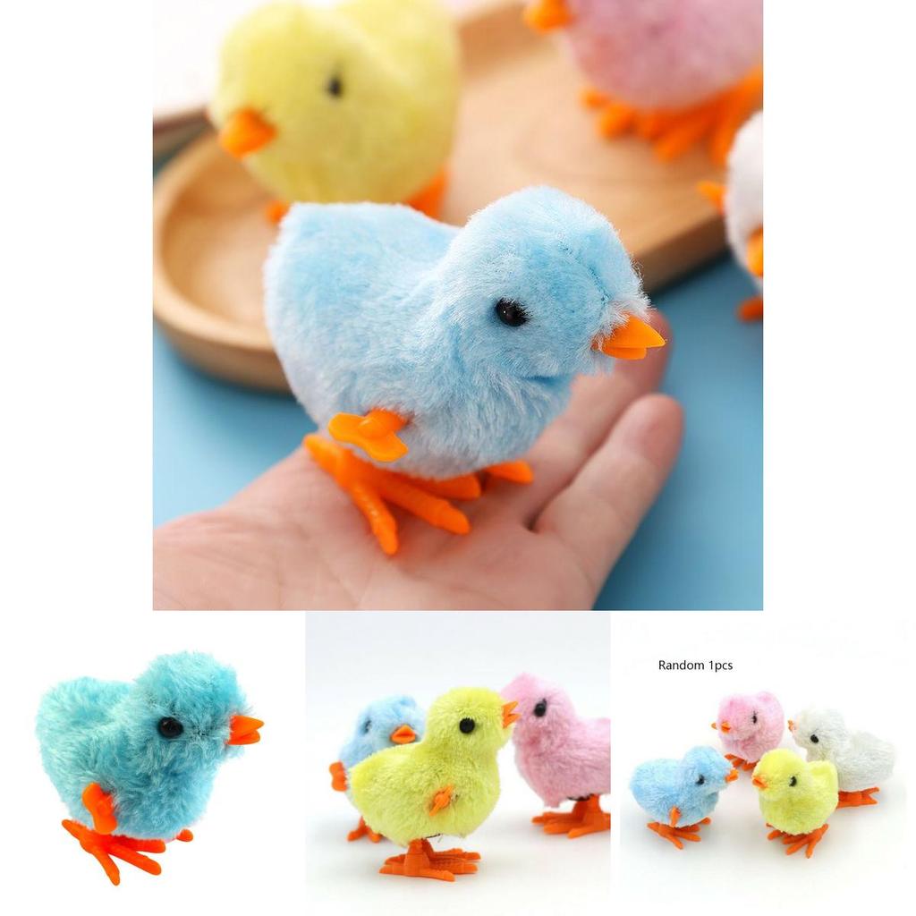 Naughty Clockwork Plush Chicken Fun Kids Toy Gift