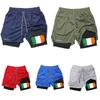 Ireland Flag Camouflage Muay Thai Kick Boxing Shorts Men Women Unisex Casual Sportswear Double Layer Quick Dry Training Sport Gym Fitness Workout