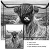 Black and White Highland Cow Print Farmhouse Decor Wall Art Canvas Painting Animal Larges Living Room Bedroom Pictures