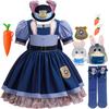 Фильм Зверополис 2 Смелый Милый Кролик Джуди Костюм Для Маленькой Девочки Ролевая Игра Джуди Хопс Кролик Маскарад Платье Набор Кукол 2-10 Лет