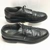 80s-90s Vintage USA Long Wingtip Business Shoes Size 9.5E 27.0-27.5 Black(USED)