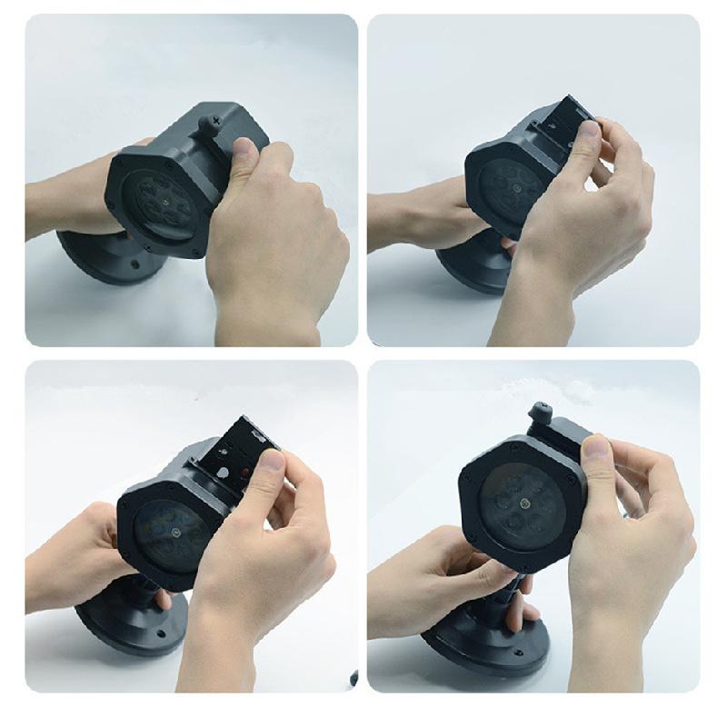 Рождественский проекционный свет Светодиодная проекционная лампа Садовые газонные сценические огни для наружного использования Водонепроницаемый декор