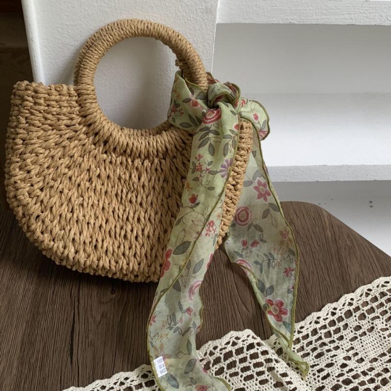 Треугольный шарф шарф женский шелковый шарф высококлассный новый летний солнцезащитный платок летняя женская пасторальная повязка на голову завязанная сумка лента